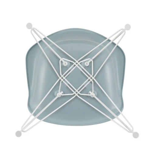 Sale Fauteuil Dar - Eames Plastic Armchair Plastique Bleu Gris / (1950) - Pieds Blancs - Unisexe Chaises De Jardin