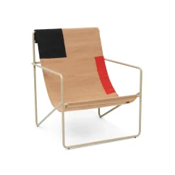 Shop Fauteuil Desert Tissu Multicolore Beige / Structure Beige - Bouteilles Plastique Recyclees - Unisexe Fauteuils De Jardin