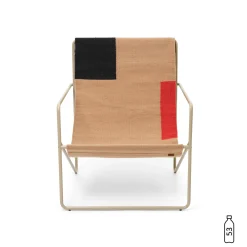 Shop Fauteuil Desert Tissu Multicolore Beige / Structure Beige - Bouteilles Plastique Recyclees - Unisexe Fauteuils De Jardin