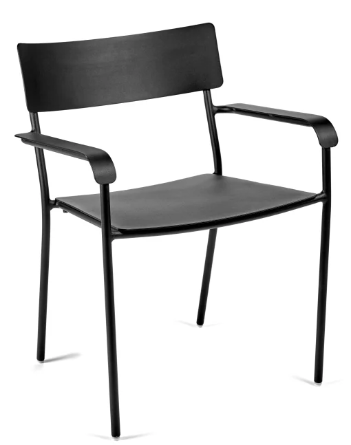 New Fauteuil Empilable August Metal/ Aluminium - Unisexe Chaises De Jardin
