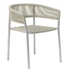 Best Sale Fauteuil Empilable Kilt Tissu Beige Metal / Corde Synthetique - Unisexe Chaises De Jardin