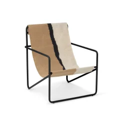 Online Fauteuil Enfant Desert Tissu Blanc Beige / Structure Noire - Bouteilles Plastique Recyclees - Unisexe Mobilier Kids