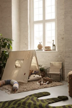 Online Fauteuil Enfant Desert Tissu Blanc Beige / Structure Noire - Bouteilles Plastique Recyclees - Unisexe Mobilier Kids