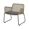 Discount Fauteuil Mundo Tissu Fibre Vegetale Beige / Corde Polyester - Unisexe Chaises De Jardin