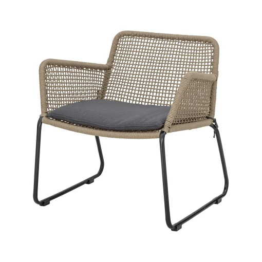 Discount Fauteuil Mundo Tissu Fibre Vegetale Beige / Corde Polyester - Unisexe Chaises De Jardin