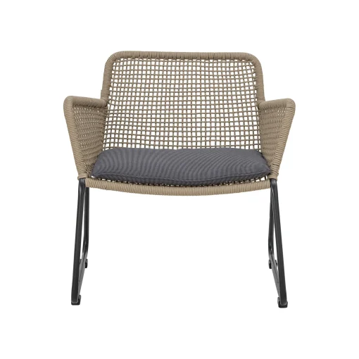 Discount Fauteuil Mundo Tissu Fibre Vegetale Beige / Corde Polyester - Unisexe Chaises De Jardin