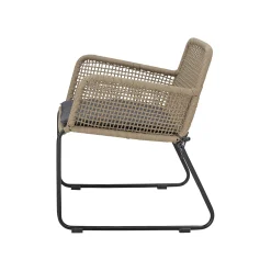 Discount Fauteuil Mundo Tissu Fibre Vegetale Beige / Corde Polyester - Unisexe Chaises De Jardin