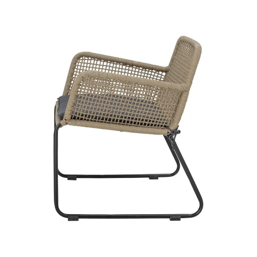 Discount Fauteuil Mundo Tissu Fibre Vegetale Beige / Corde Polyester - Unisexe Chaises De Jardin