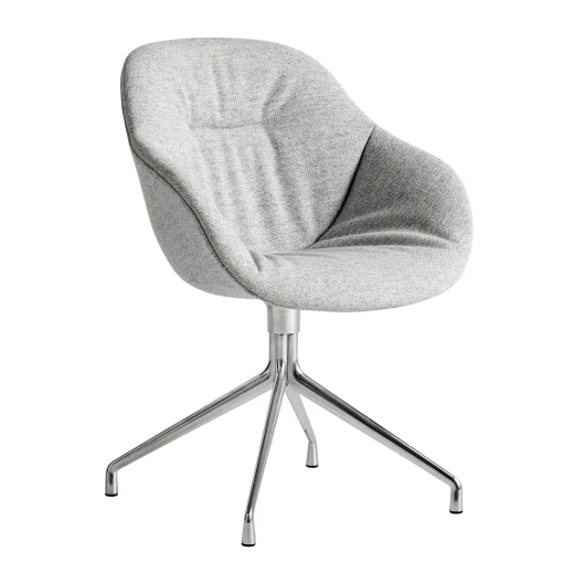 Best Fauteuil Pivotant About A Chair Aac121 Soft Tissu Gris / Dossier Haut - Tissu Integral Matelasse - Unisexe Fauteuils De Bureau