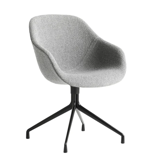 Cheap Fauteuil Pivotant About A Chair Aac121 Tissu Gris / Dossier Haut - Rembourre - Tissu Integral - Unisexe Fauteuils De Bureau
