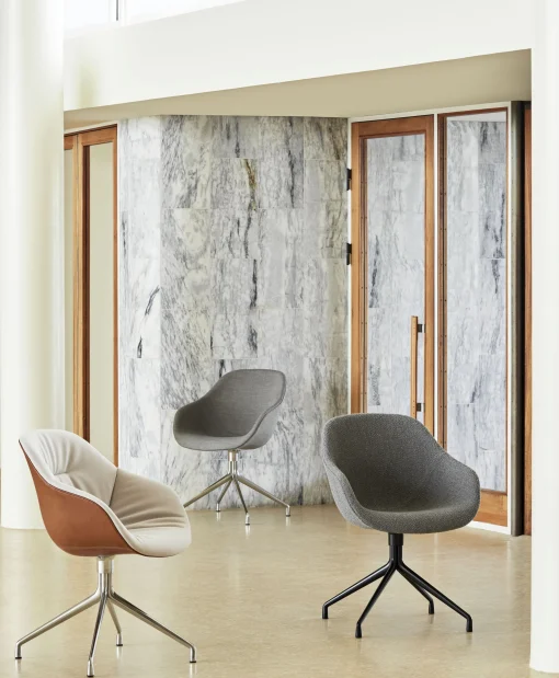 Cheap Fauteuil Pivotant About A Chair Aac121 Tissu Gris / Dossier Haut - Rembourre - Tissu Integral - Unisexe Fauteuils De Bureau