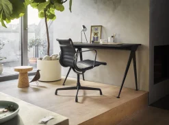 Fashion Fauteuil Pivotant Aluminium Chair Ea108 Tissu / Base 4 Branches - Unisexe Fauteuils De Bureau