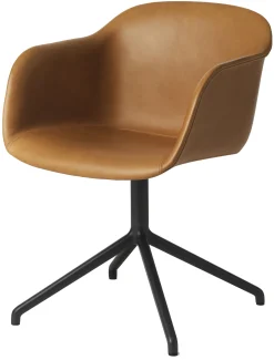 Flash Sale Fauteuil Pivotant Fiber Cuir Marron / Rembourre - Cuir Integral - Unisexe Fauteuils De Bureau