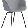 Best Sale Fauteuil Rembourre About A Chair Aac27 Tissu Gris / Tissu Integral & Pieds Metal - Unisexe Fauteuils De Bureau