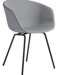 Best Sale Fauteuil Rembourre About A Chair Aac27 Tissu Gris / Tissu Integral & Pieds Metal - Unisexe Fauteuils De Bureau