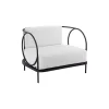 Online Fauteuil Rembourre Ariete Metal;Tissu Blanc - Unisexe Fauteuils De Jardin