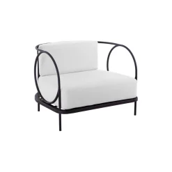 Online Fauteuil Rembourre Ariete Metal;Tissu Blanc - Unisexe Fauteuils De Jardin