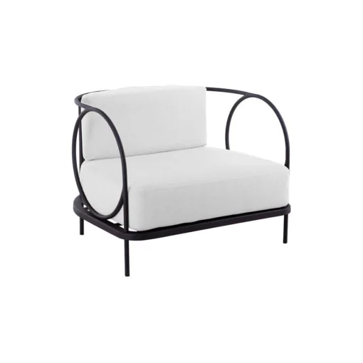Online Fauteuil Rembourre Ariete Metal;Tissu Blanc - Unisexe Fauteuils De Jardin