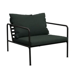 Shop Fauteuil Rembourre Avon Metal Tissu Vert - Unisexe Fauteuils De Jardin