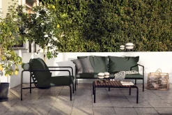 Shop Fauteuil Rembourre Avon Metal Tissu Vert - Unisexe Fauteuils De Jardin