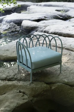 Cheap Fauteuil Rembourre Les Arcs Metal/ Aluminium - Coussin Inclus - Unisexe Fauteuils De Jardin