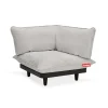 Cheap Fauteuil Rembourre Paletti Corner Tissu Blanc Gris Beige - Unisexe Fauteuils De Jardin