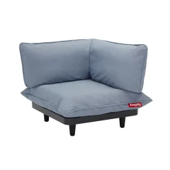 Discount Fauteuil Rembourre Paletti Corner Tissu Bleu - Unisexe Fauteuils De Jardin