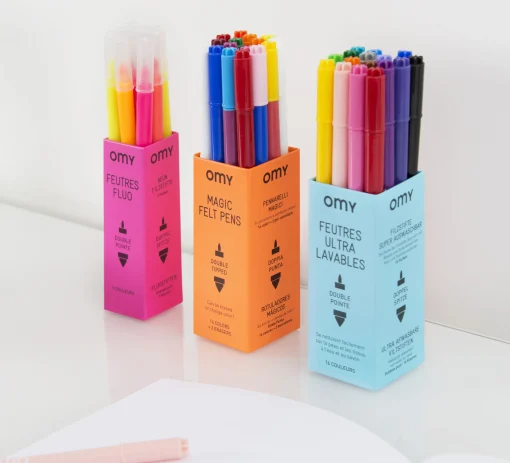 Sale Feutres  Plastiqueultra Lavables / Lot De 16 - Unisexe Bloc Notes Cahiers Et Stylos