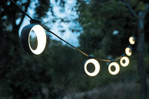 Fashion Guirlande Lumineuse Exterieur Hoop Led Plastique Rouge 12 Metres / Bluetooth - Unisexe Luminaires D'extérieur
