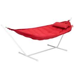 Fashion Hamac Avec Support Headdemock Superbe Tissu Rouge / Tissu Olefine - Avec Coussin - Unisexe Bains De Soleil Chaises Longues Et Hamacs