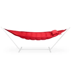 Fashion Hamac Avec Support Headdemock Superbe Tissu Rouge / Tissu Olefine - Avec Coussin - Unisexe Bains De Soleil Chaises Longues Et Hamacs