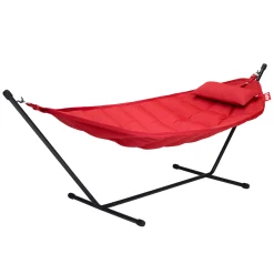 Best Hamac Avec Support Headdemock Superbe Tissu Rouge / Tissu Olefine - Avec Coussin - Unisexe Bains De Soleil Chaises Longues Et Hamacs