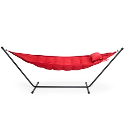 Best Hamac Avec Support Headdemock Superbe Tissu Rouge / Tissu Olefine - Avec Coussin - Unisexe Bains De Soleil Chaises Longues Et Hamacs