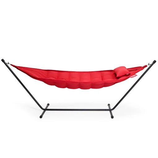 Best Hamac Avec Support Headdemock Superbe Tissu Rouge / Tissu Olefine - Avec Coussin - Unisexe Bains De Soleil Chaises Longues Et Hamacs