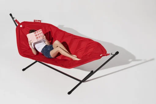 Online Hamac Avec Support Headdemock Superbe Tissu Gris Beige / Tissu Olefine Beige - Unisexe Bains De Soleil Chaises Longues Et Hamacs