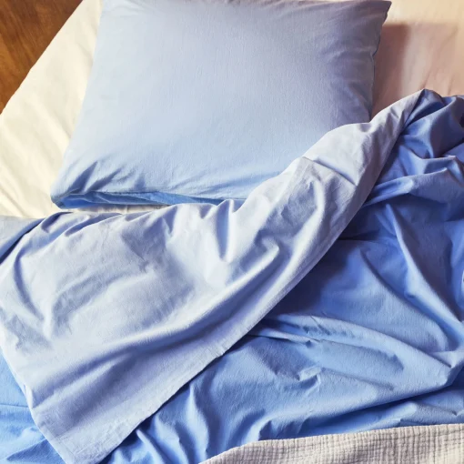 Flash Sale Housse De Couette 240 X 220 Cm Duo Tissu Bleu / Coton Oeko-Tex - Unisexe Linge De Lit