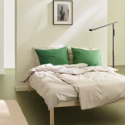 Outlet Housse De Couette 240 X 220 Cm Duo Tissu Blanc Beige / Coton Oeko-Tex - Unisexe Linge De Lit