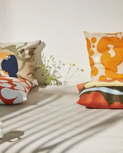 Store Housse De Coussin Leikko Tissu Orange / 50 X 50 Cm - Unisexe Déco Textile