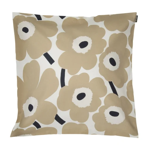 Hot Housse De Coussin Pieni Unikko Tissu Beige / 50 X 50 Cm - Unisexe Déco Textile