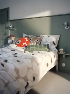 Hot Housse De Coussin Pieni Unikko Tissu Beige / 50 X 50 Cm - Unisexe Déco Textile