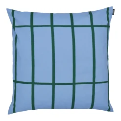 New Housse De Coussin Tiiliskivi Tissu Bleu Vert / 50 X 50 Cm - Unisexe Déco Textile