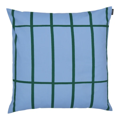 New Housse De Coussin Tiiliskivi Tissu Bleu Vert / 50 X 50 Cm - Unisexe Déco Textile