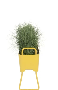 Outlet Jardiniere Greens Mini Metal Jaune / Metal - L 100 X H 46 Cm - Unisexe Pots Et Plantes