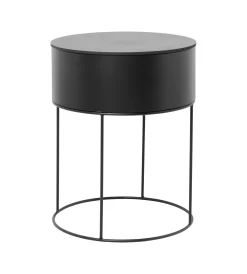 Best Jardiniere Plant Box Round Metal/ O 40 X H 50 Cm - Unisexe Pots Et Plantes