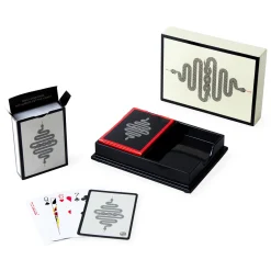 Cheap Jeu De Cartes Eden Bois Blanc Noir / 2 Jeux De Cartes Dans Coffret Bois Laque - Unisexe Jeux Et Loisirs