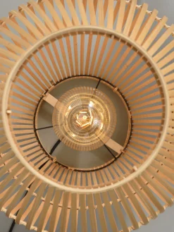Flash Sale Lampe A Poser Tuvalu Small Fibre Vegetale Beige Bois / Bambou - H 50 Cm - Unisexe Lampes De Sol