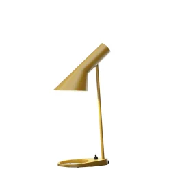 Hot Lampe De Table Aj Mini Metal Jaune (1960) / H 43 Cm - Unisexe Lampes De Bureau