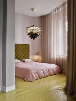 Hot Lampe De Table Aj Mini Metal Jaune (1960) / H 43 Cm - Unisexe Lampes De Bureau