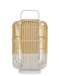 Online Lampe De Table Bamboo Square Largebois Naturel / H 65 Cm - Unisexe Lampes De Sol