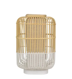 Online Lampe De Table Bamboo Square Largebois Naturel / H 65 Cm - Unisexe Lampes De Sol